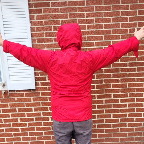 Vintage LL Bean Baxter State Parka Red with Plaid lining Size Large - Picture 4 of 11